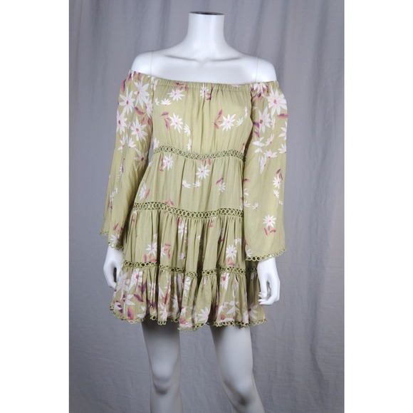 Jaase Off Shoulder Floral Boho Dress LT78R - Picture 5 of 12